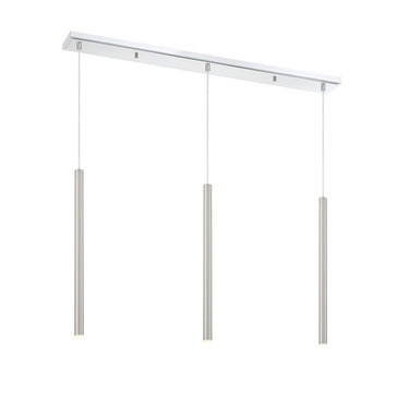 Z-Lite 24" High Forest Chrome 3 Light Linear Chandelier image 4