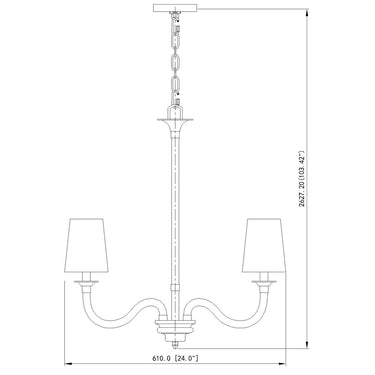 Z-Lite 24" Katerina 5 Light Chandelier image 14