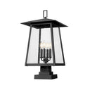 Z-Lite 25.25" High Rainer 4 Light Outdoor Pier Mounted Fixture image 1