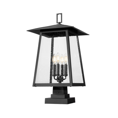 Z-Lite 25.25" High Rainer 4 Light Outdoor Pier Mounted Fixture image 1