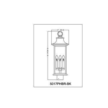 Z-Lite 25.25" High Tiberius 4 Light Outdoor Post Mount Fixture image 5