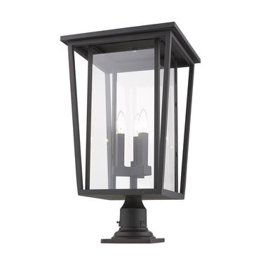Z-Lite 25.75" High Seoul 3 Light Outdoor Pier Mounted Fixture image 1