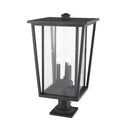 Z-Lite 25.75" High Seoul 3 Light Outdoor Pier Mounted Fixture image 2