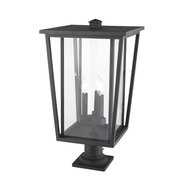 Z-Lite 25.75" High Seoul 3 Light Outdoor Pier Mounted Fixture image 2