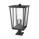 Z-Lite 25.75" High Seoul 3 Light Outdoor Pier Mounted Fixture image 3