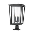 Z-Lite 25.75" High Seoul 3 Light Outdoor Pier Mounted Fixture image 4