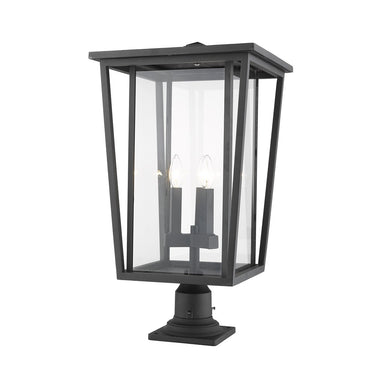 Z-Lite 25.75" High Seoul 3 Light Outdoor Pier Mounted Fixture image 4