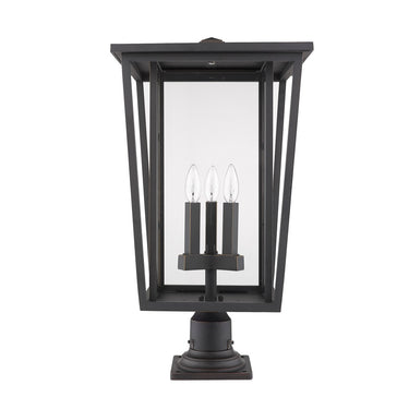 Z-Lite 25.75" High Seoul 3 Light Outdoor Pier Mounted Fixture image 7