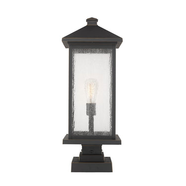 Z-Lite 25" High Portland 1 Light Outdoor Pier Mounted Fixture image 1