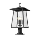 Z-Lite 26.25" High Rainer 4 Light Outdoor Pier Mounted Fixture image 1