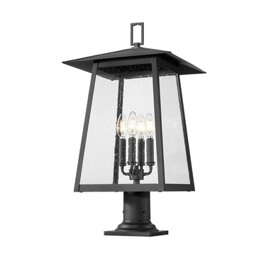 Z-Lite 26.25" High Rainer 4 Light Outdoor Pier Mounted Fixture image 1