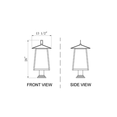 Z-Lite 26.25" High Rainer 4 Light Outdoor Pier Mounted Fixture image 7