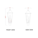 Z-Lite 26.75" High Gannon 3 Light Outdoor Post Mount Fixture image 5