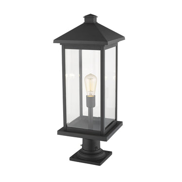 Z-Lite 26" High Portland 1 Light Outdoor Pier Mounted Fixture image 2