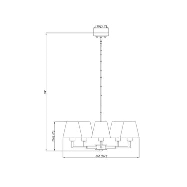 Z-Lite 26" Leila 5 Light Chandelier image 21