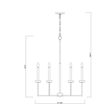 Z-Lite 27.25" Gaultier 6 Light Chandelier image 14