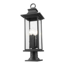 Z-Lite 27.25" High Tiberius 4 Light Outdoor Pier Mounted Fixture image 1