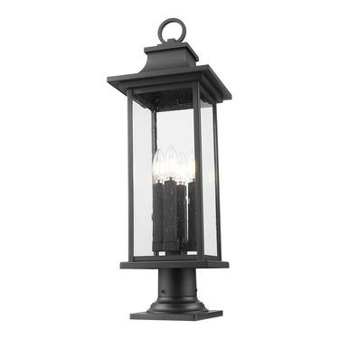 Z-Lite 27.25" High Tiberius 4 Light Outdoor Pier Mounted Fixture image 1