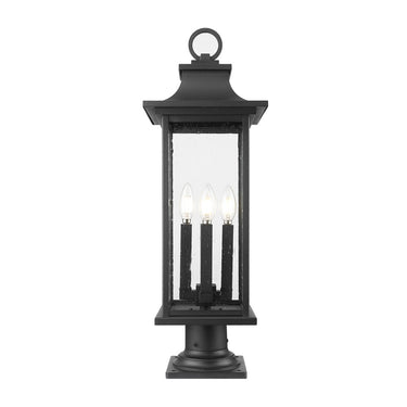 Z-Lite 27.25" High Tiberius 4 Light Outdoor Pier Mounted Fixture image 2