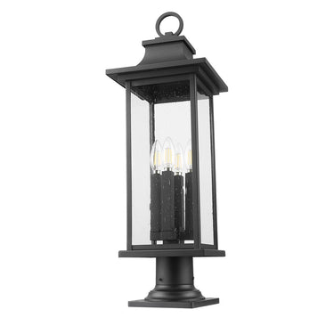 Z-Lite 27.25" High Tiberius 4 Light Outdoor Pier Mounted Fixture image 4