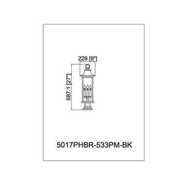 Z-Lite 27.25" High Tiberius 4 Light Outdoor Pier Mounted Fixture image 7