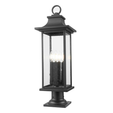 Z-Lite 27.25" High Tiberius 4 Light Outdoor Pier Mounted Fixture image
