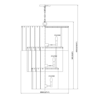 Z-Lite 27.5" Glacier 12 Light Chandelier image 14