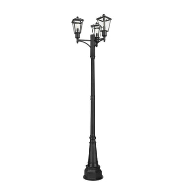 Z-Lite 27.5" Talbot Black 1 Light Outdoor Post Mount Fixture image 2