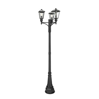 Z-Lite 27.5" Talbot Black 1 Light Outdoor Post Mount Fixture image