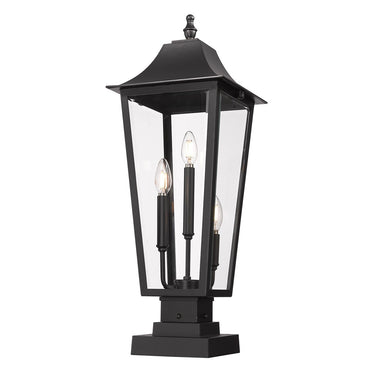 Z-Lite 27.75" High Gannon 3 Light Outdoor Pier Mounted Fixture image 1
