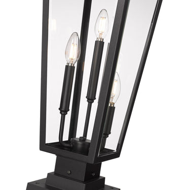 Z-Lite 27.75" High Gannon 3 Light Outdoor Pier Mounted Fixture image 3