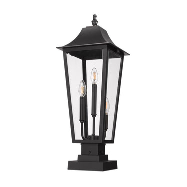 Z-Lite 27.75" High Gannon 3 Light Outdoor Pier Mounted Fixture image 4