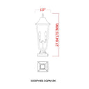 Z-Lite 27.75" High Gannon 3 Light Outdoor Pier Mounted Fixture image 7