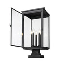 Z-Lite 27.75" High Hartwell 5 Light Outdoor Pier Mounted Fixture image 1