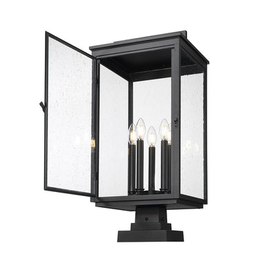 Z-Lite 27.75" High Hartwell 5 Light Outdoor Pier Mounted Fixture image 1