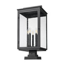 Z-Lite 27.75" High Hartwell 5 Light Outdoor Pier Mounted Fixture image 4