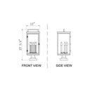 Z-Lite 27.75" High Hartwell 5 Light Outdoor Pier Mounted Fixture image 7
