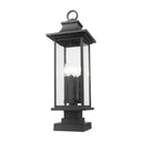 Z-Lite 27" High Tiberius 4 Light Outdoor Pier Mounted Fixture image 1