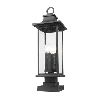 Z-Lite 27" High Tiberius 4 Light Outdoor Pier Mounted Fixture image 1