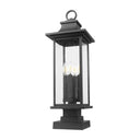Z-Lite 27" High Tiberius 4 Light Outdoor Pier Mounted Fixture image 4