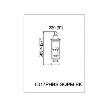 Z-Lite 27" High Tiberius 4 Light Outdoor Pier Mounted Fixture image 7