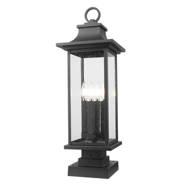 Z-Lite 27" High Tiberius 4 Light Outdoor Pier Mounted Fixture image