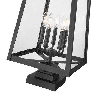 Z-Lite 28.5" High Rainer 5 Light Outdoor Pier Mounted Fixture image 3