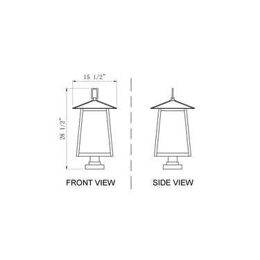 Z-Lite 28.5" High Rainer 5 Light Outdoor Pier Mounted Fixture image 7