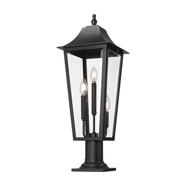 Z-Lite 28.75" High Gannon 3 Light Outdoor Pier Mounted Fixture image 1