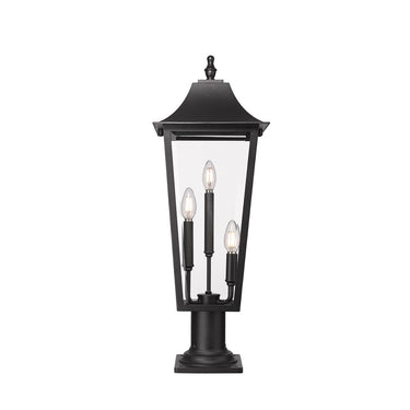 Z-Lite 28.75" High Gannon 3 Light Outdoor Pier Mounted Fixture image 2