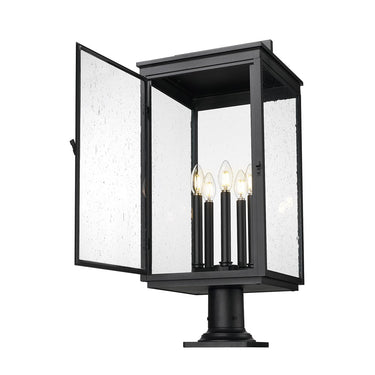 Z-Lite 28.75" High Hartwell 5 Light Outdoor Pier Mounted Fixture image 1