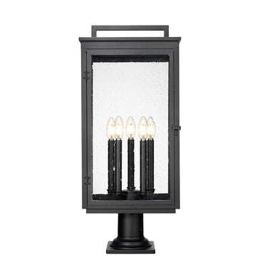 Z-Lite 28.75" High Hartwell 5 Light Outdoor Pier Mounted Fixture image 2