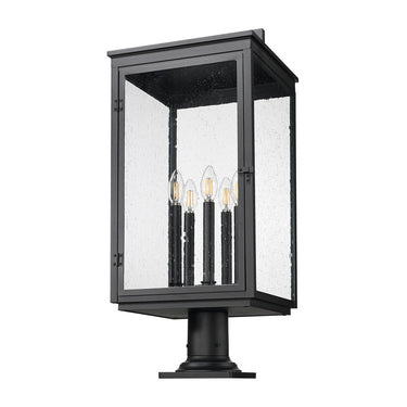 Z-Lite 28.75" High Hartwell 5 Light Outdoor Pier Mounted Fixture image 4