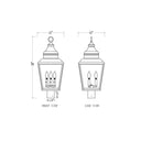 Z-Lite 28" High Raphael 3 Light Outdoor Post Mount Fixture image 5